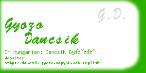 gyozo dancsik business card